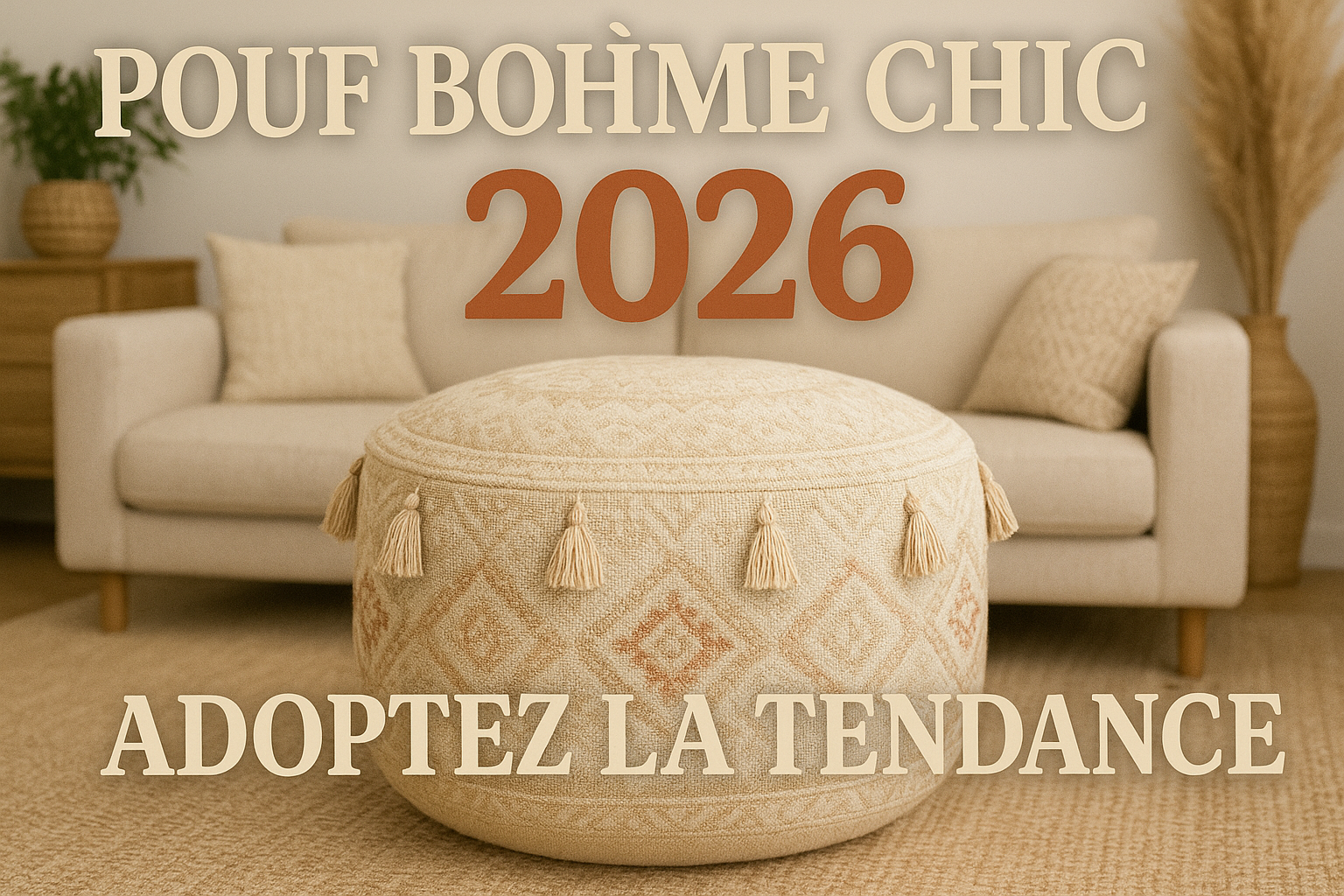 Pouf-Bohème-Chic-2026-Adoptez-la-Tendance- Déco Bohème