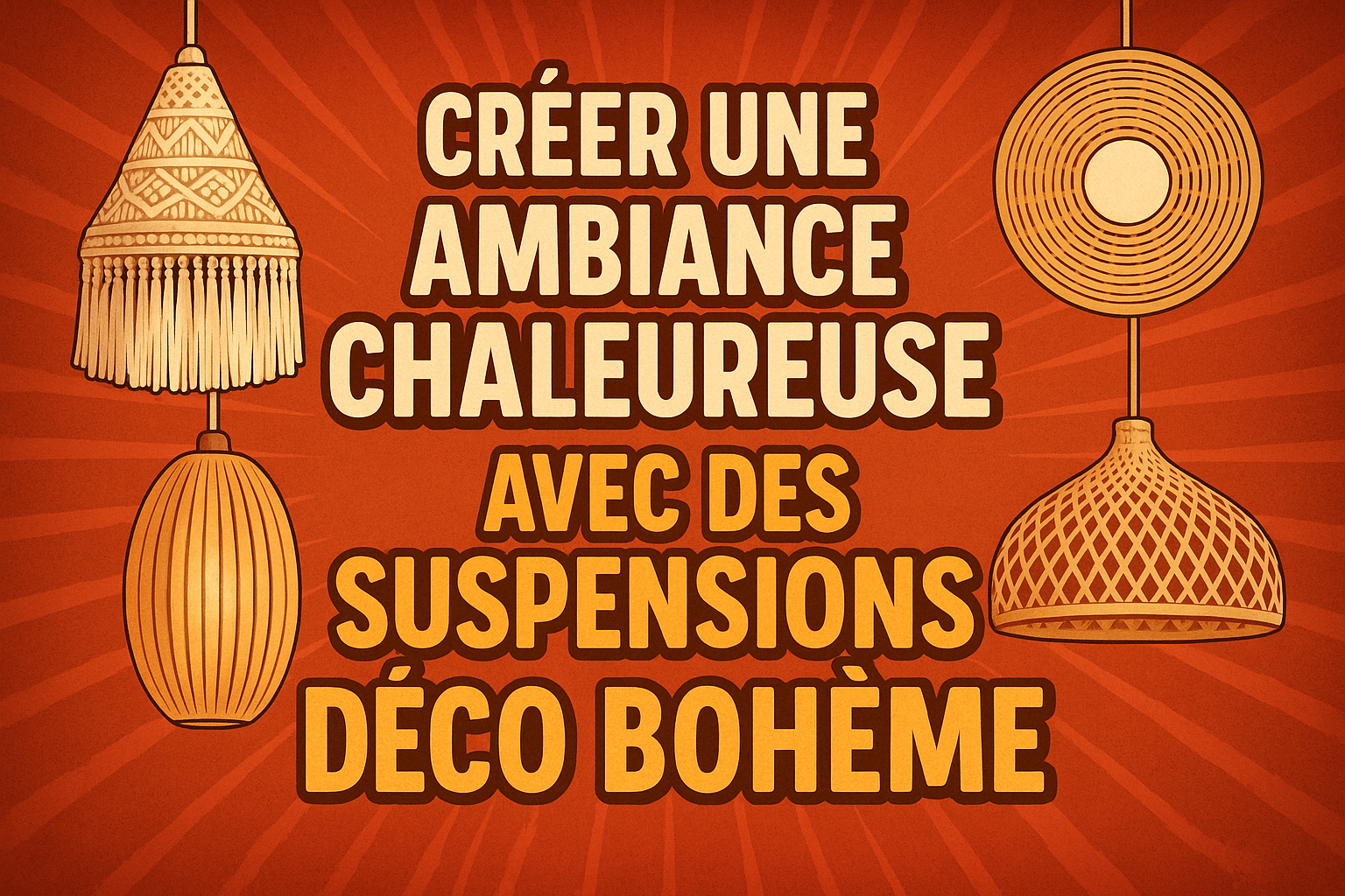 Suspension-Bohème-Créez-une-Ambiance-Chaleureuse- Déco Bohème