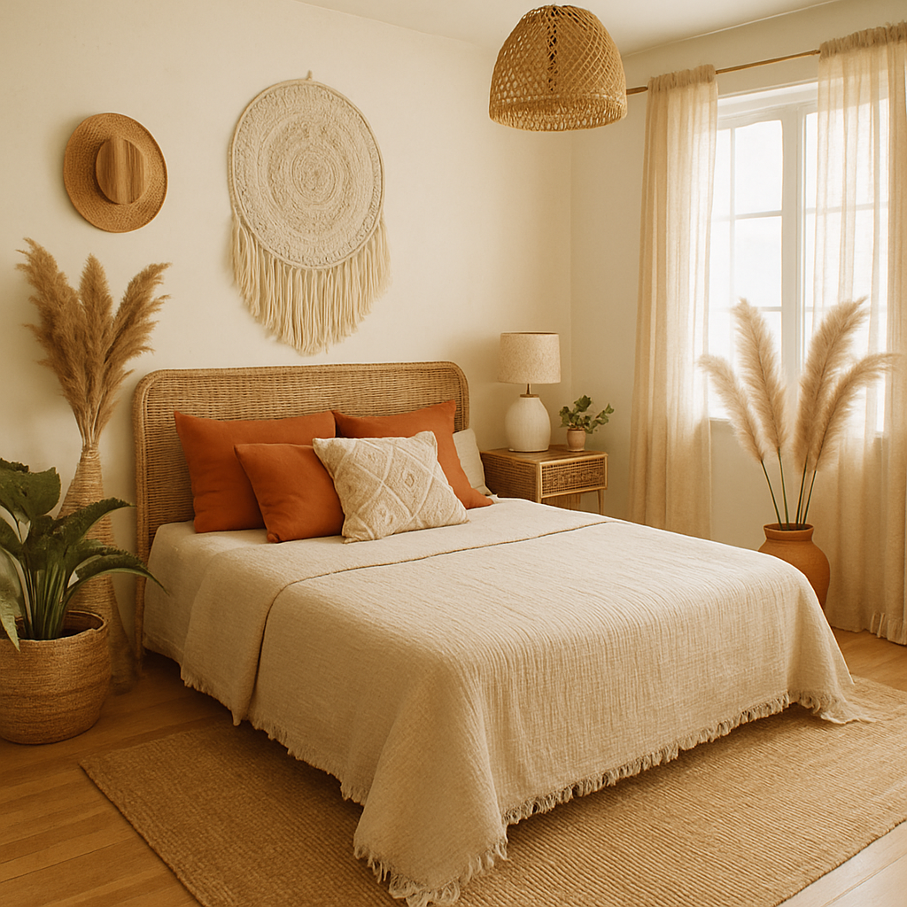 Comment-décorer-une-chambre-bohème- Déco Bohème