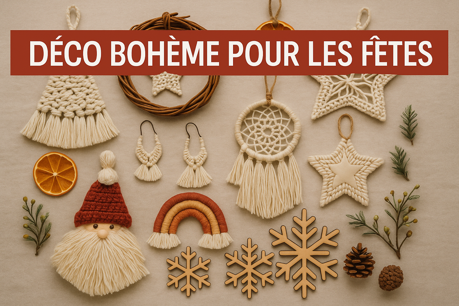 Déco-Bohème-Noël-12-Idées-Simples-pour-un-Ambiance-Chaleureuse- Déco Bohème