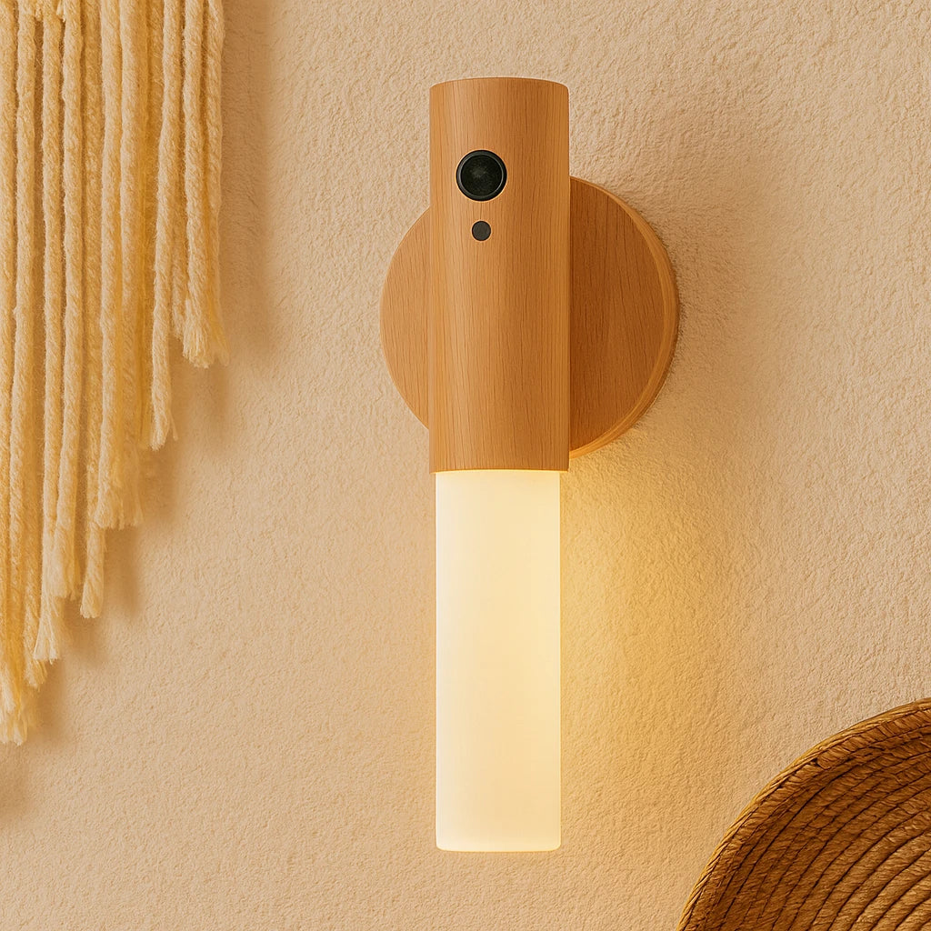 Applique Murale Bohème En Bois Veilleuse LED Magnétique-Déco Bohème