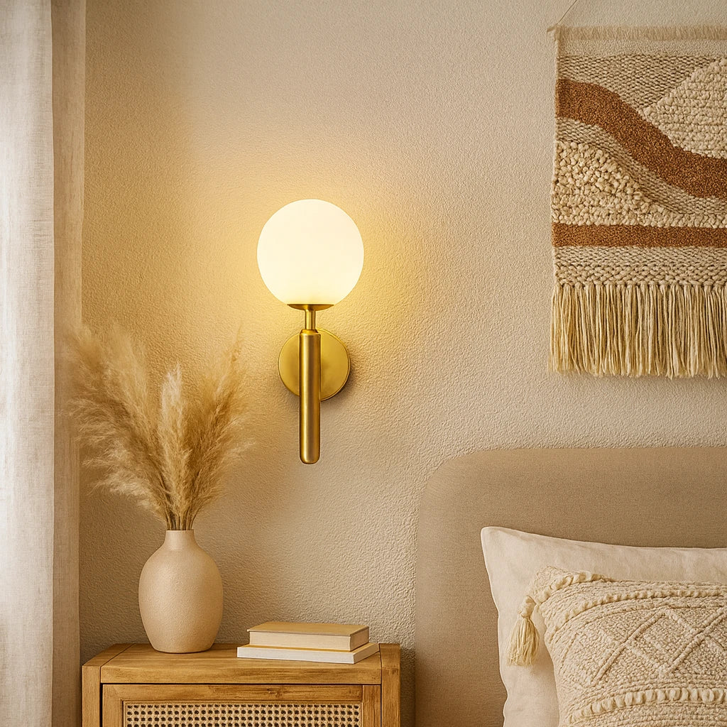 Applique Murale Moderne Doré 35 x 20 cm-Déco Bohème