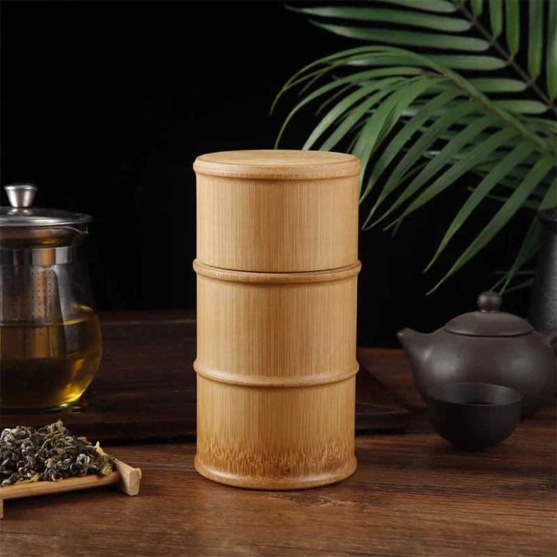 Boîte De Stockage En Bambou Naturel-Déco Bohème