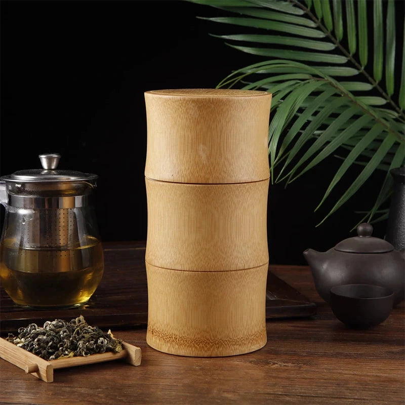 Boîte De Stockage En Bambou Naturel-Déco Bohème