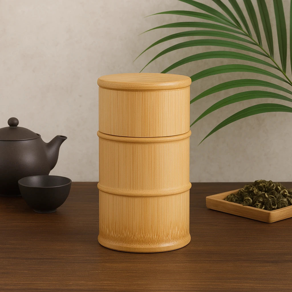 Boîte De Stockage En Bambou Naturel-Déco Bohème