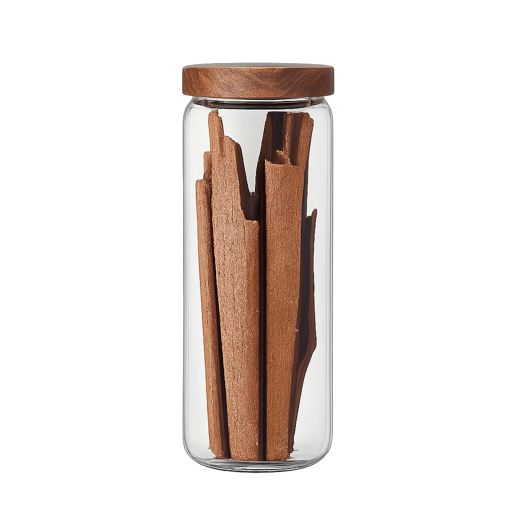 Boîte Hermétique En Verre Avec Couvercle En Bois-Déco Bohème