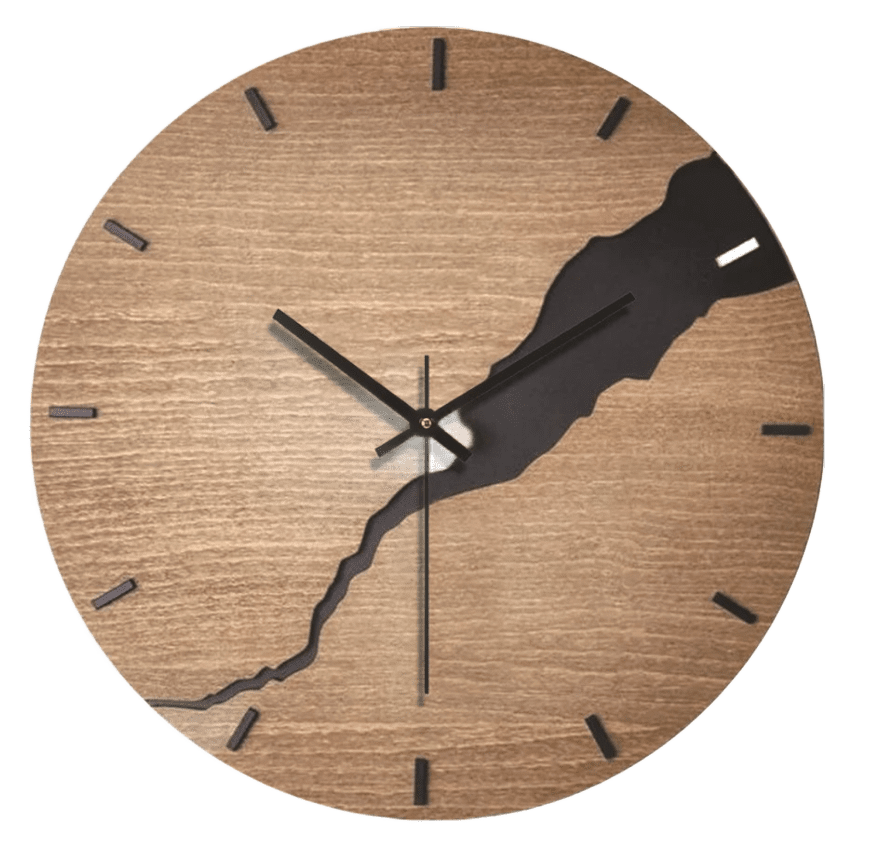 Horloge murale silencieuse bois design bohème chic