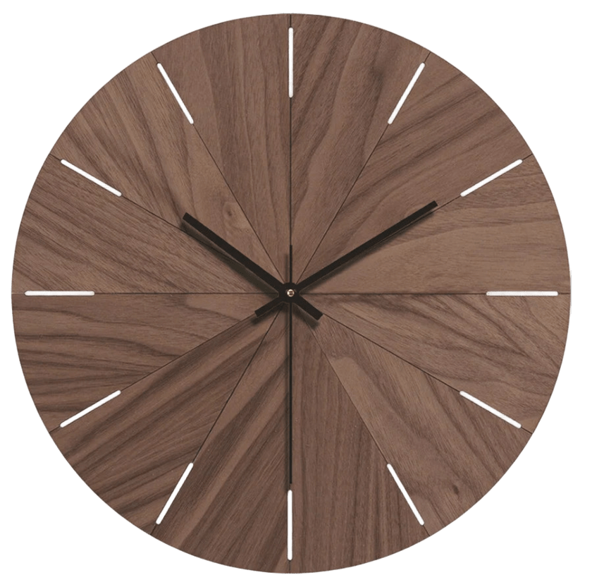 Horloge murale bois silencieuse design minimaliste