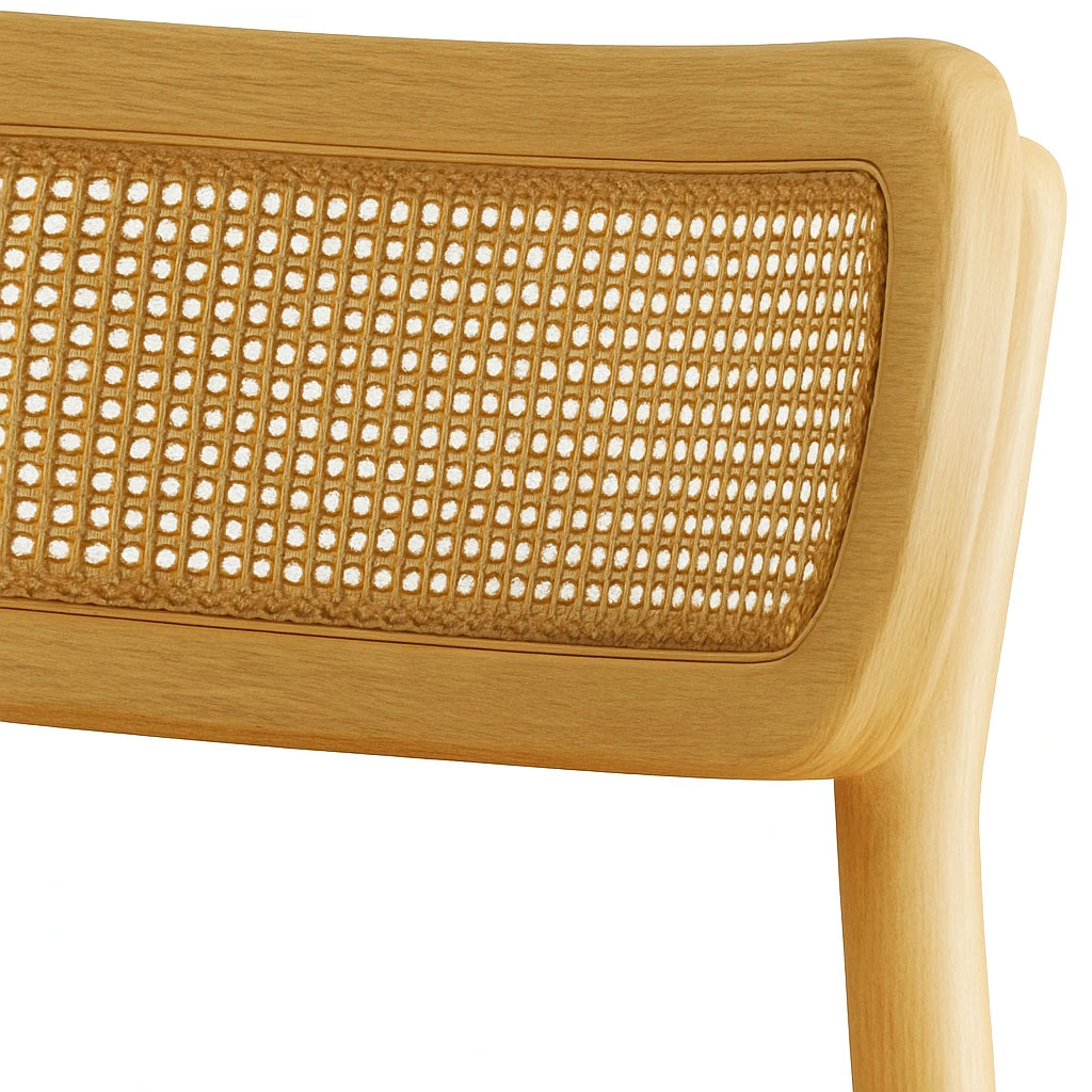 Chaise De Salle À Manger En Canage et Bois Massif-Déco Bohème