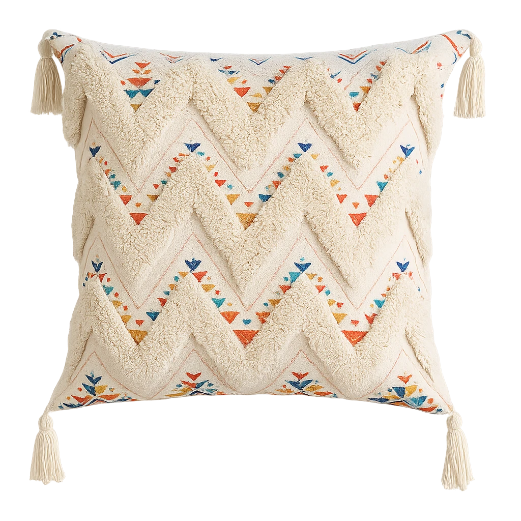 Coussin Décoratif Rose Style Bohème En Lin 43x43cm-Déco Bohème