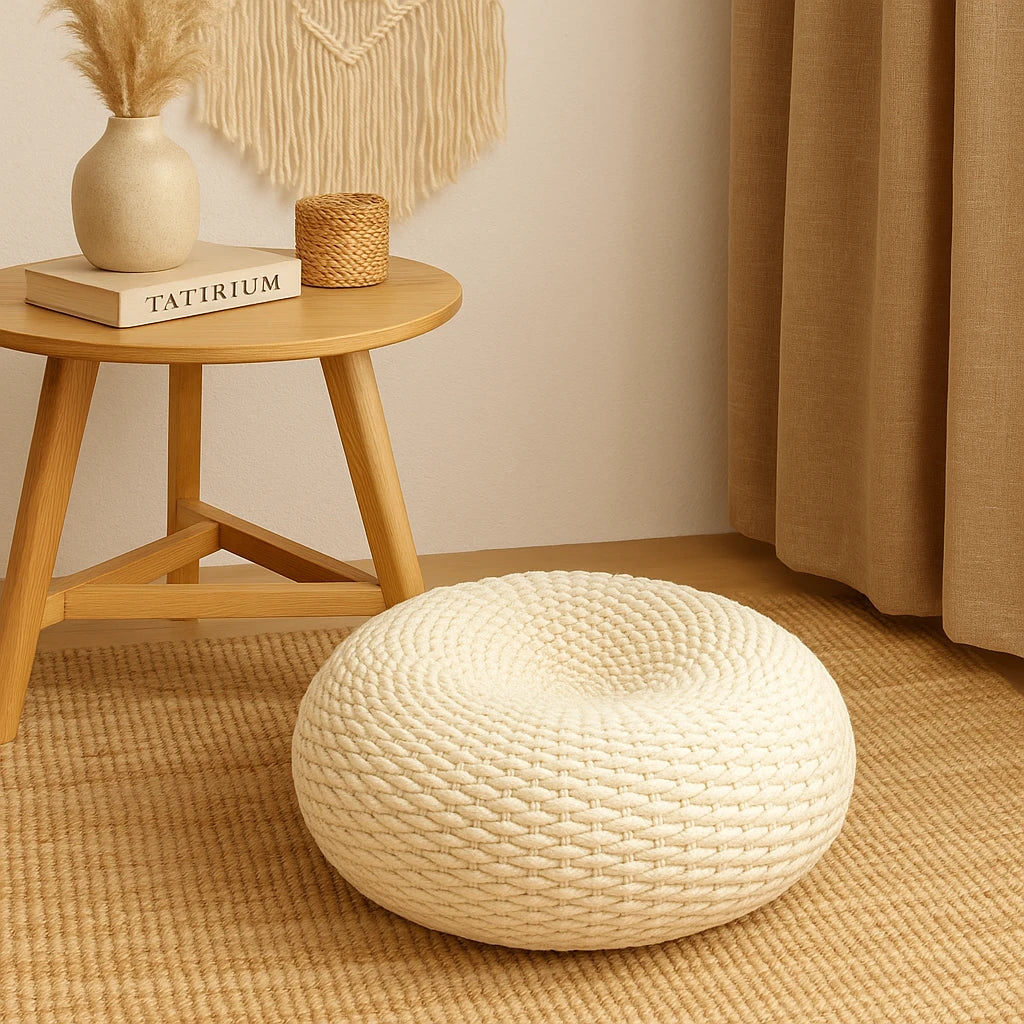 Coussin Tatami Bohème En Corde 60x17cm-Déco Bohème