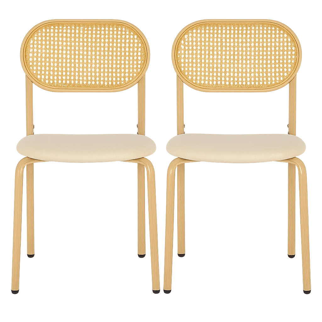 Ensemble De 2 Chaises En Rotin Bohème-Déco Bohème