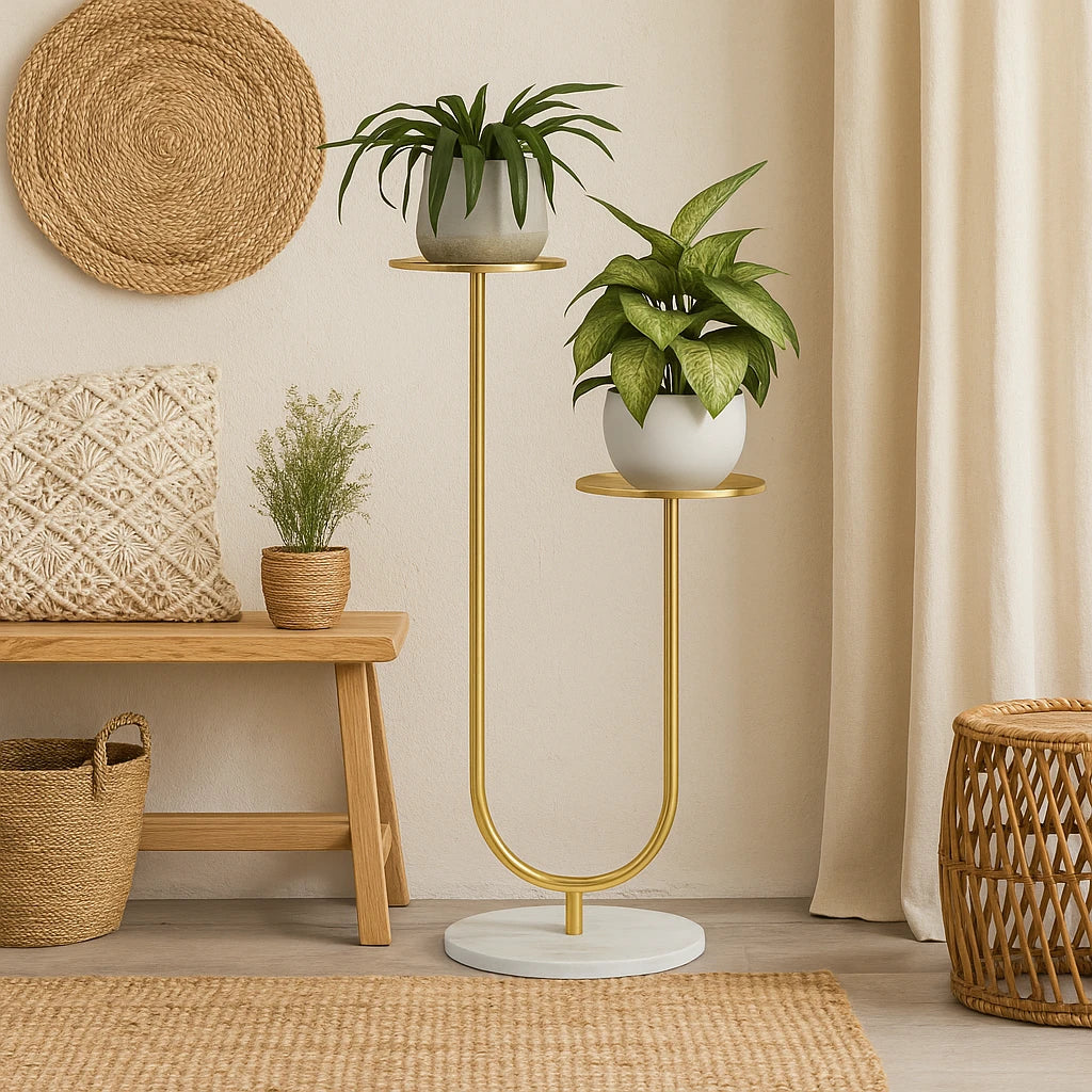 Etagère Créative Au Sol De Plantes 76x25cm-Déco Bohème