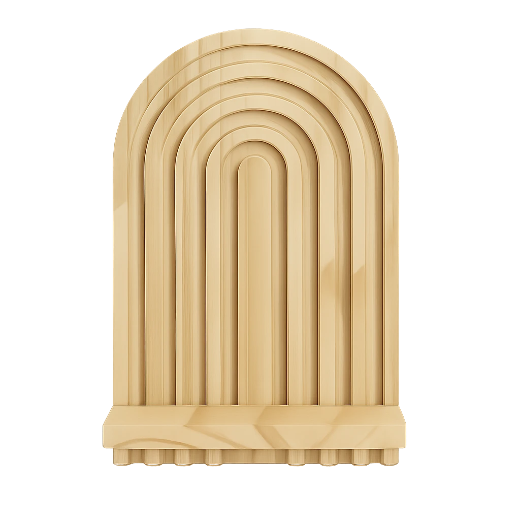 Étagère Murale Bohème en Bois Arche 29,5x19,5cm-Déco Bohème