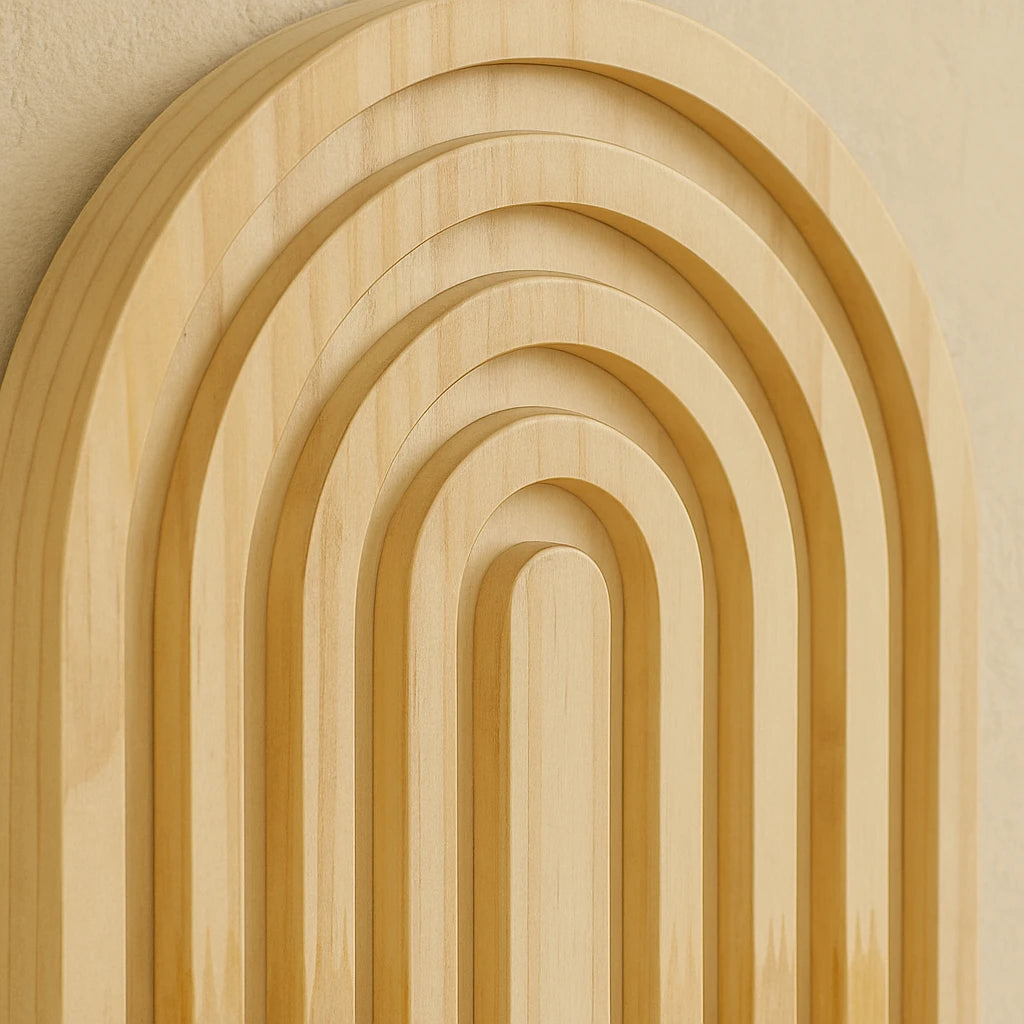 Étagère Murale Bohème en Bois Arche 29,5x19,5cm-Déco Bohème