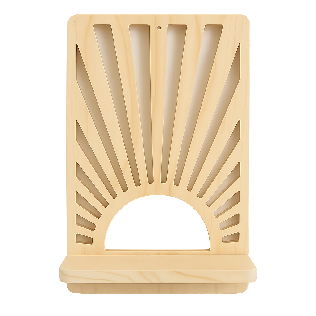 Étagère Murale En Bois Design Soleil 29,5x19,5cm-Déco Bohème