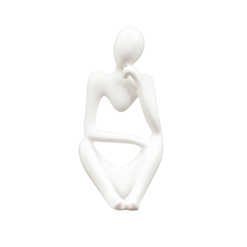 Figurine De Yoga Nordique Le Penseur 6x5x13 cm-Déco Bohème