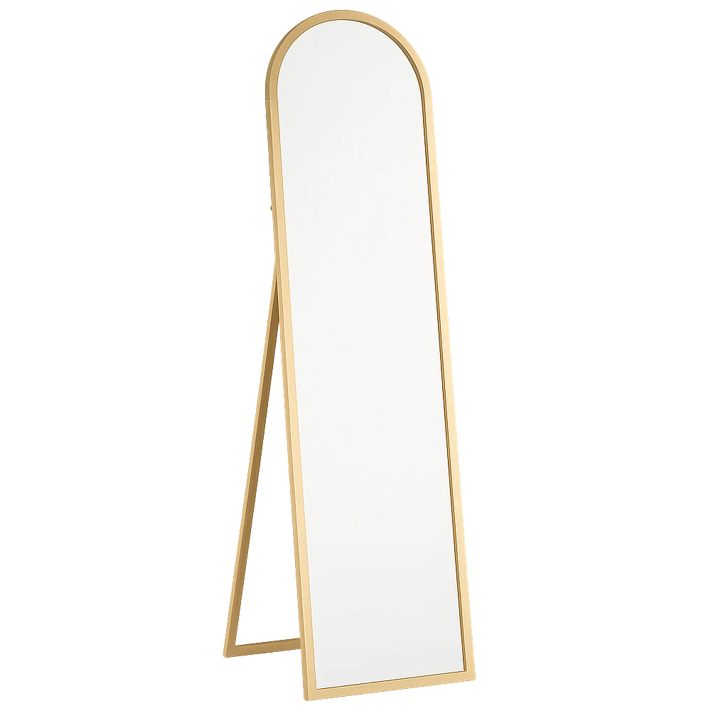 Grand Miroir De Sol En Bois Scandinave - 150x46x43 cm-Déco Bohème