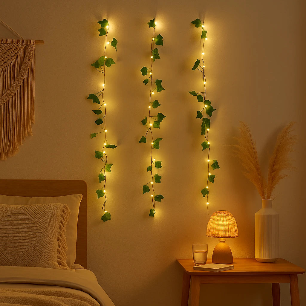 Guirlande Lumineuse Solaire à LED avec Fleurs-Déco Bohème