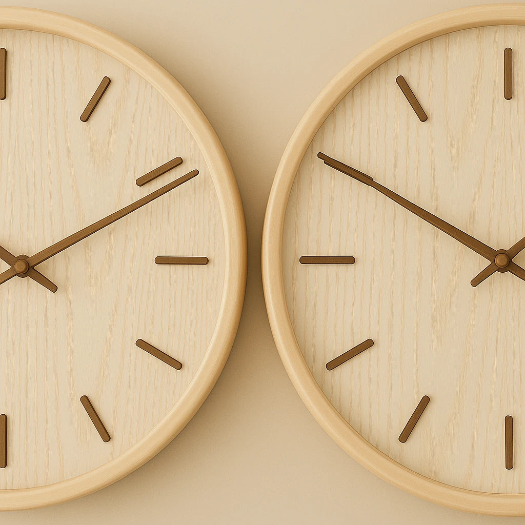Horloge Minimaliste Bohème Beige - 30cm-Déco Bohème