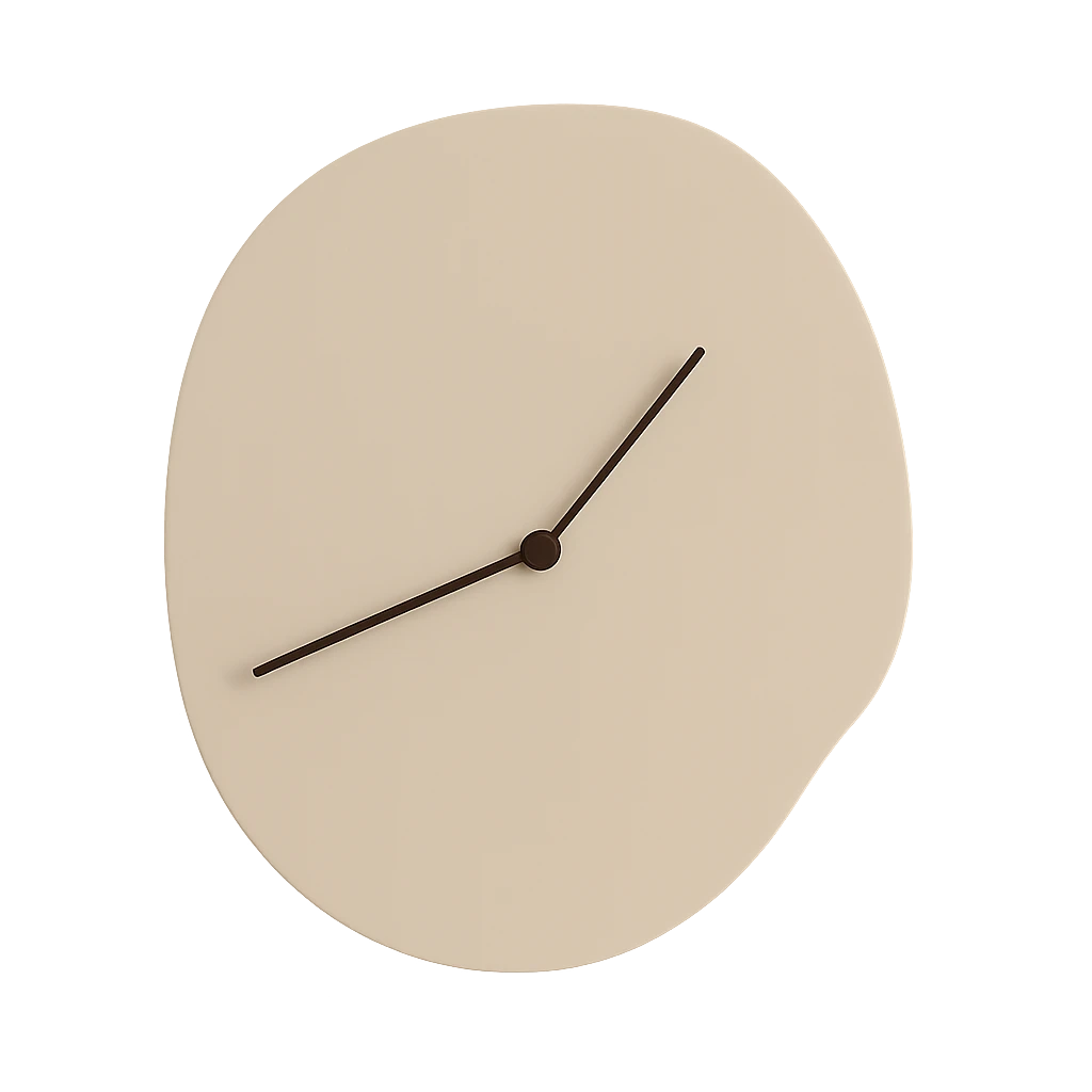 Horloge Murale Minimaliste En Forme Organique - 30cm-Déco Bohème
