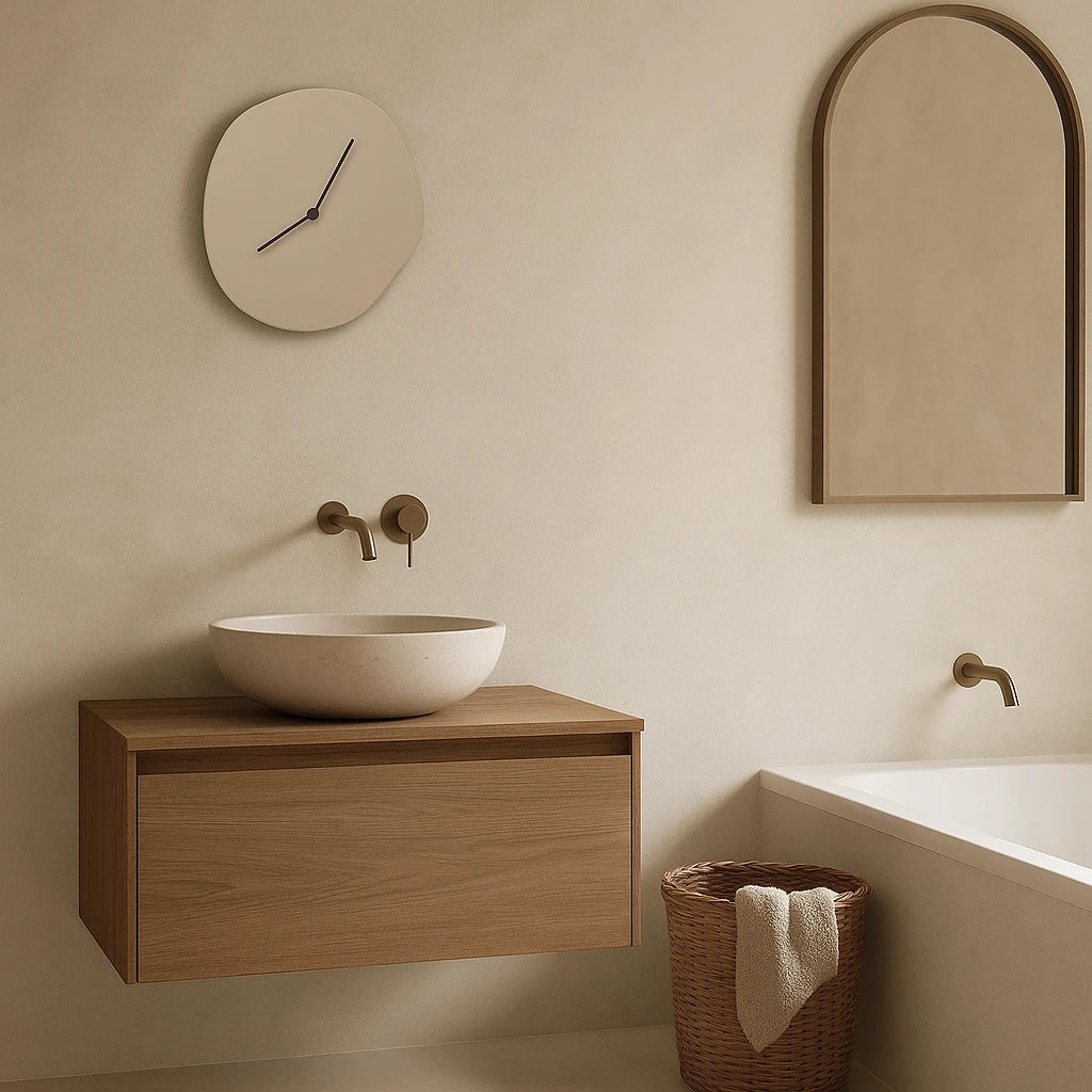 Horloge Murale Minimaliste En Forme Organique - 30cm-Déco Bohème