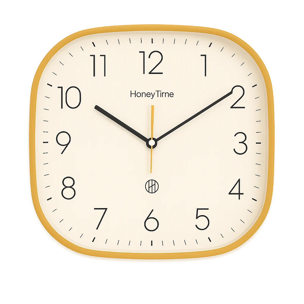 Horloge Murale Petite Carrée Silencieuse Et Minimaliste – 25cm-Déco Bohème