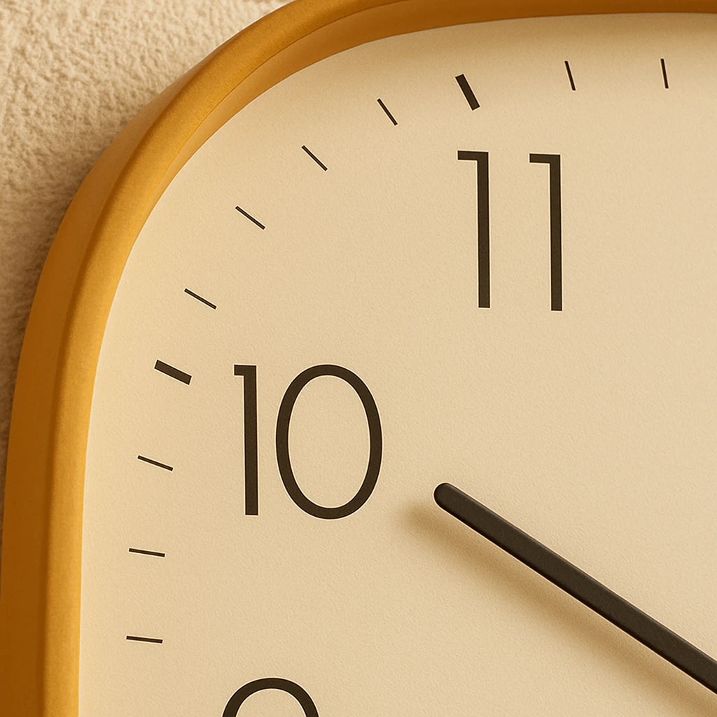 Horloge Murale Petite Carrée Silencieuse Et Minimaliste – 25cm-Déco Bohème