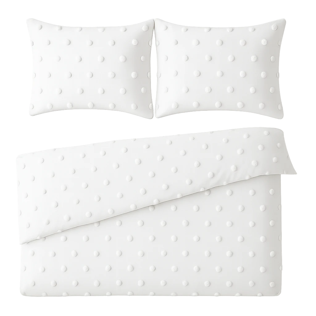 Housse De Couette Blanche À Pompons-Déco Bohème