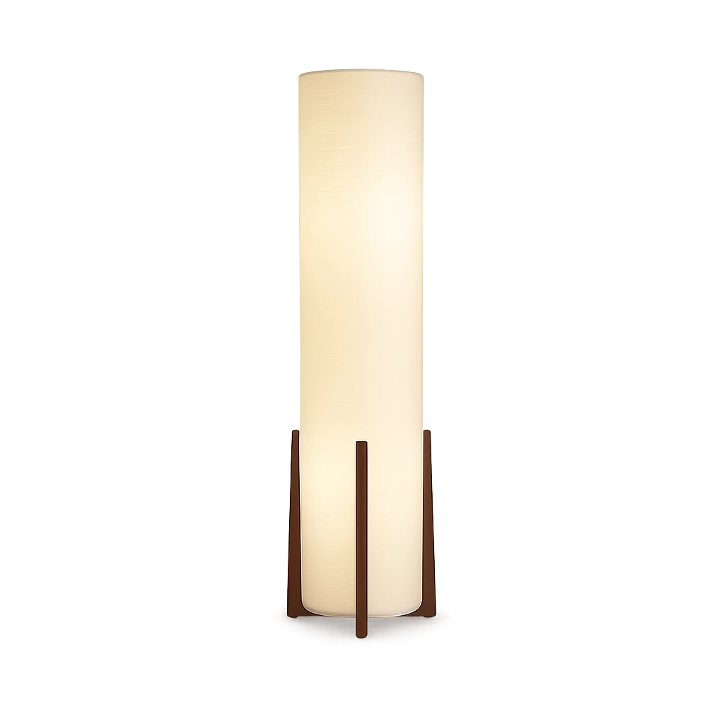 Lampadaire Moderne En Tissu Et Bois 120x30cm-Déco Bohème
