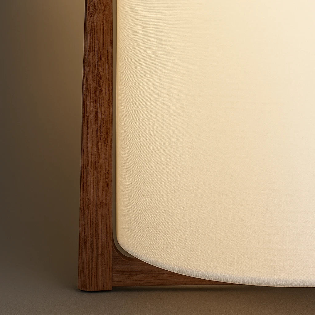 Lampadaire Moderne En Tissu Et Bois 120x30cm-Déco Bohème