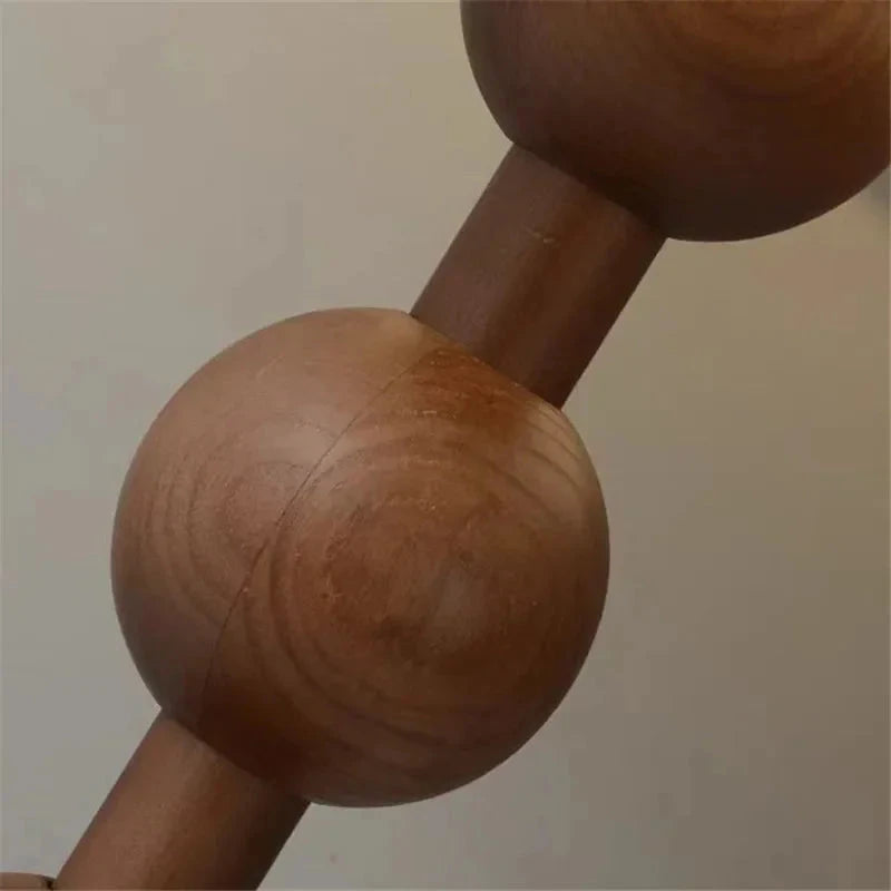Lampadaire Vintage En Tissu Et Bois 160x38cm-Déco Bohème