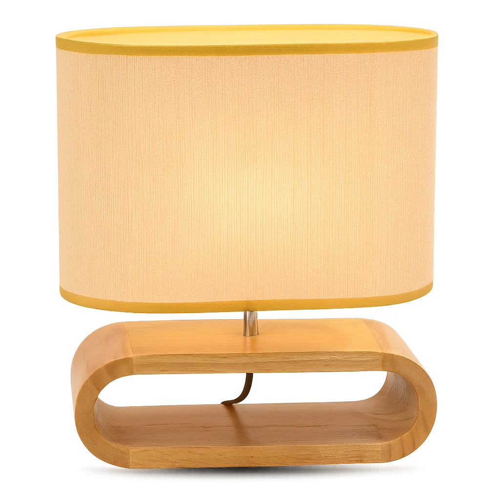 Lampe De Table À Base De Bois 20x24x31,5cm-Déco Bohème