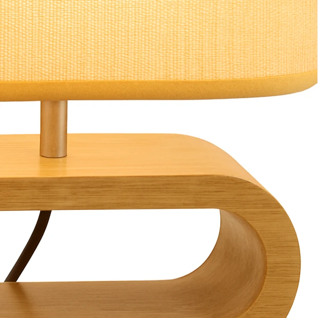 Lampe De Table À Base De Bois 20x24x31,5cm-Déco Bohème