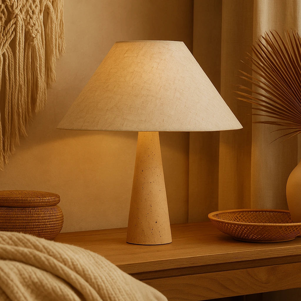 Lampe Haut De Gamme En Marbre Naturel 40x46cm-Déco Bohème