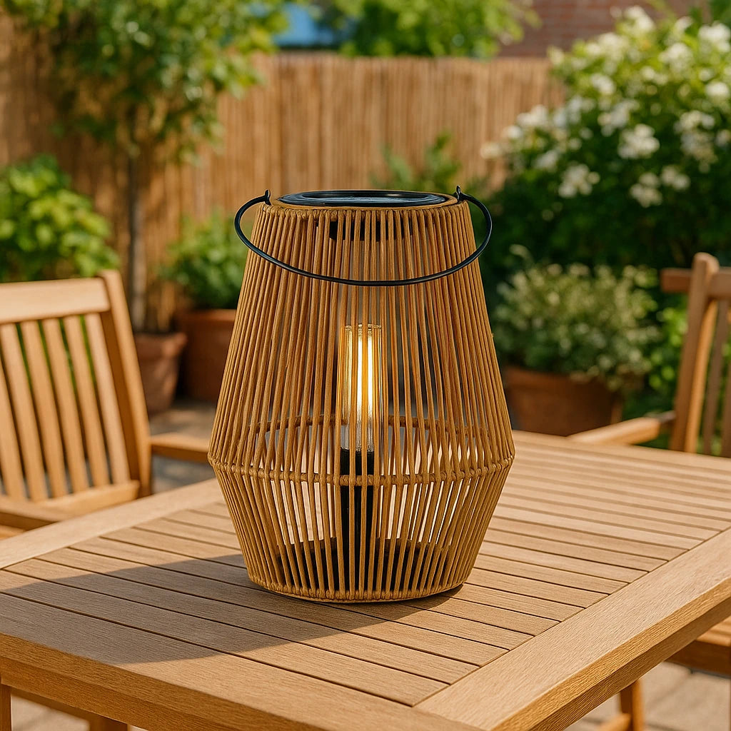 Lampe Solaire Bohème En Rotin-Déco Bohème