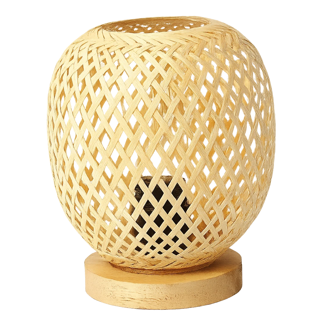 Lampes De Table En Osier En Bambou 12x20,5x15cm-Déco Bohème