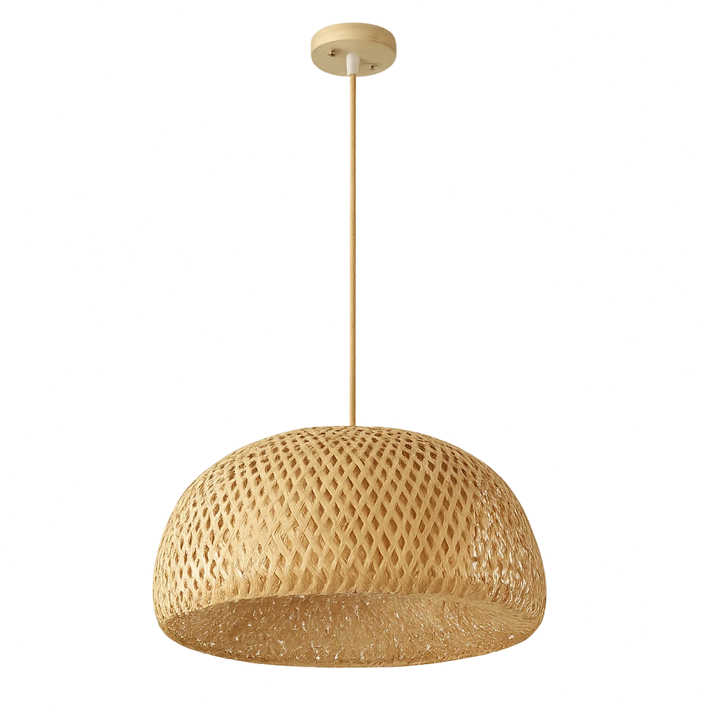 Luminaire Décoratif En Bambou Tricotée 18x30cm-Déco Bohème