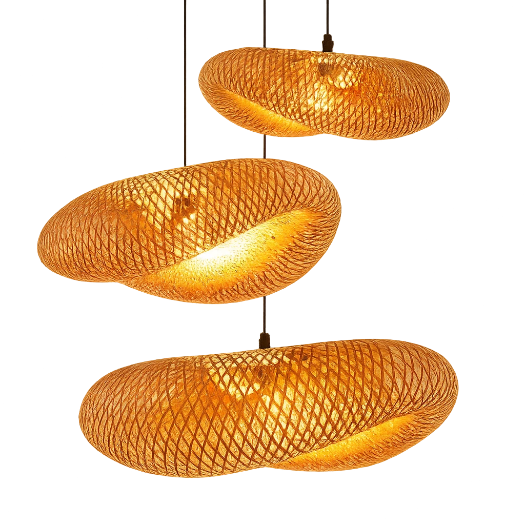 Lustres En Bambou Tissé À La Main 40/60/80 cm-Déco Bohème