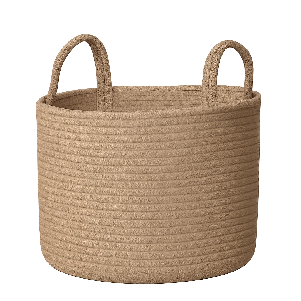 Panier A Linge En Osier Tissée A La Main-Déco Bohème