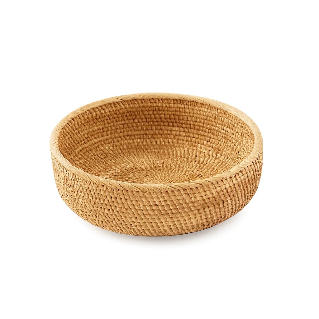 Panier Rond En Rotin Tissé À La Main-Déco Bohème