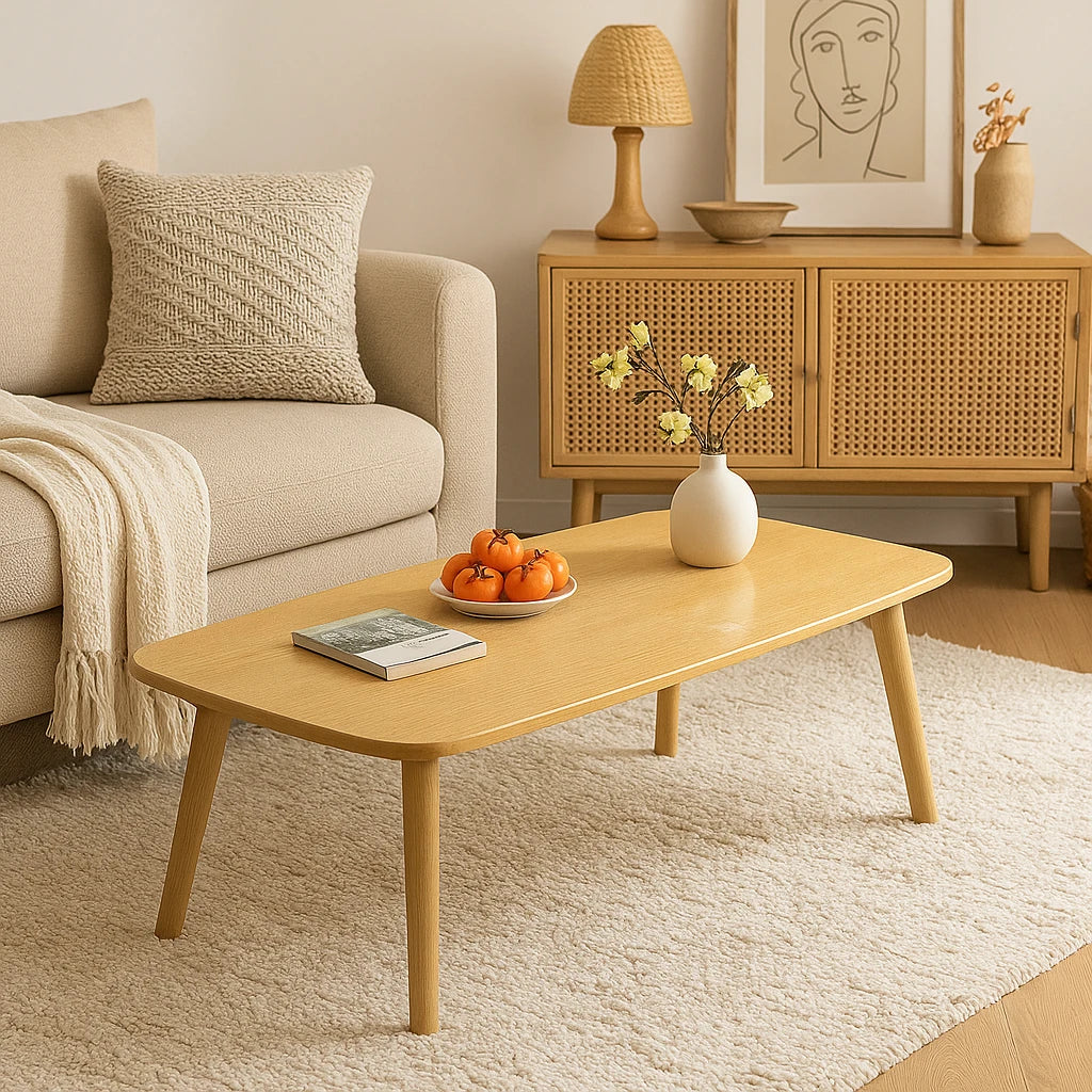 Petite Table d’Appoint en Bois 44x50x80cm-Déco Bohème