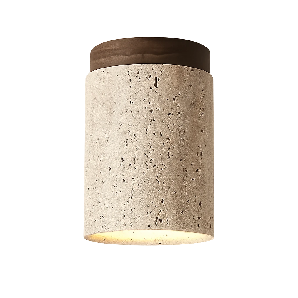 Plafonnier Moderne En Pierre De Travertin 160x110mm-Déco Bohème