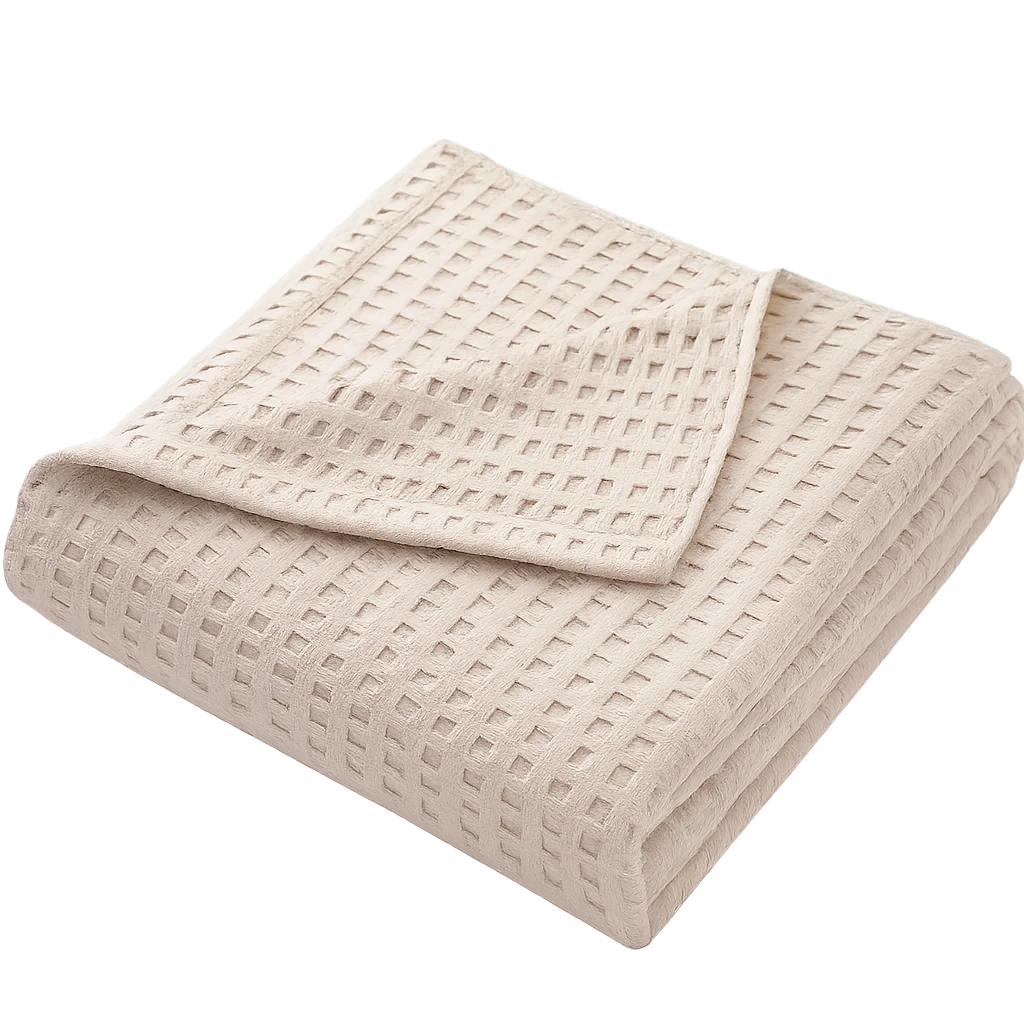 Plaid Beige En Coton Bohème Chic-Déco Bohème