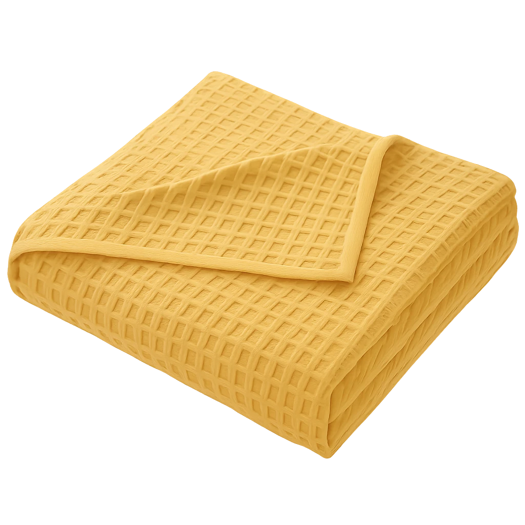 Plaid Jaune En Coton Bohème Chic-Déco Bohème