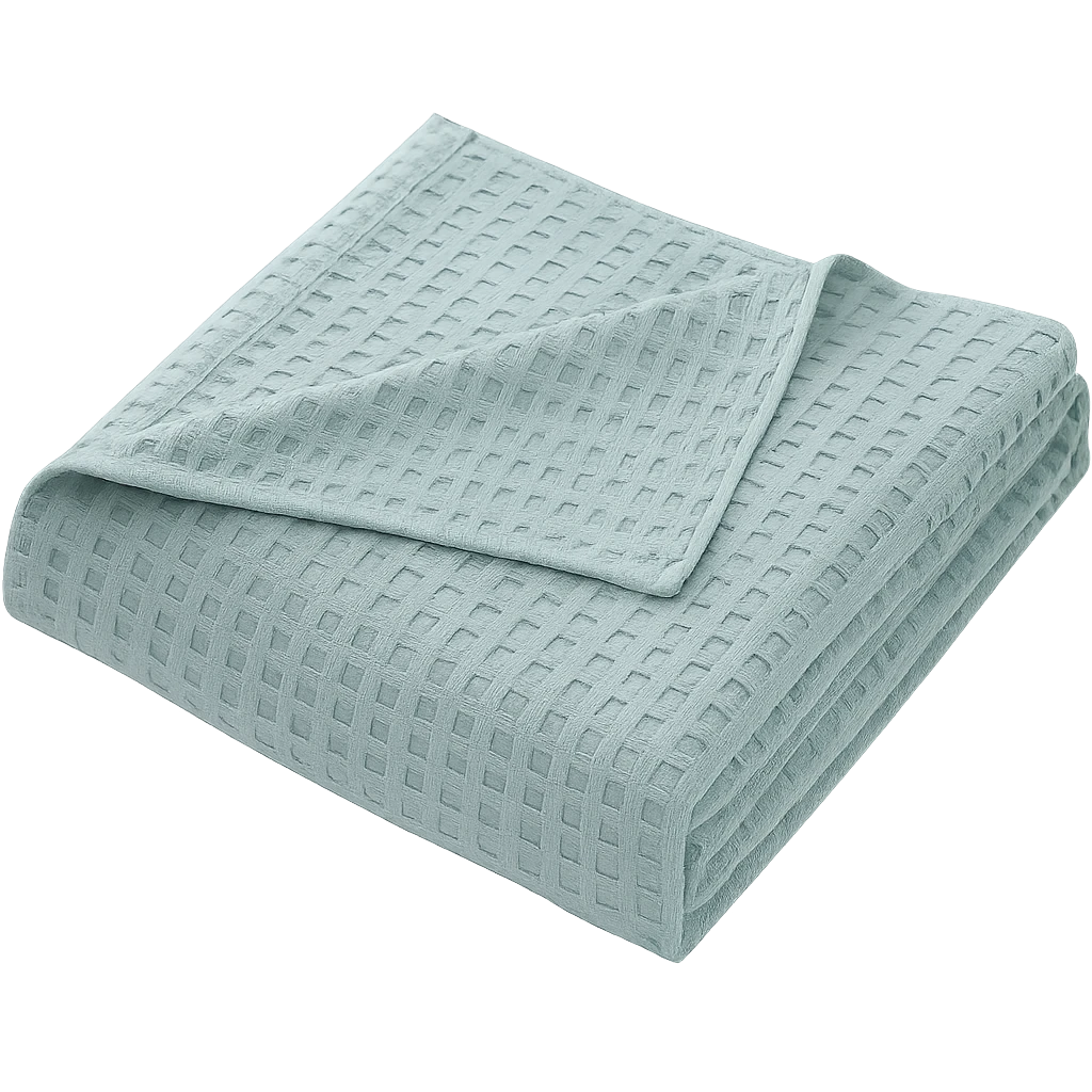 Plaid Vert Clair En Coton Bohème Chic-Déco Bohème