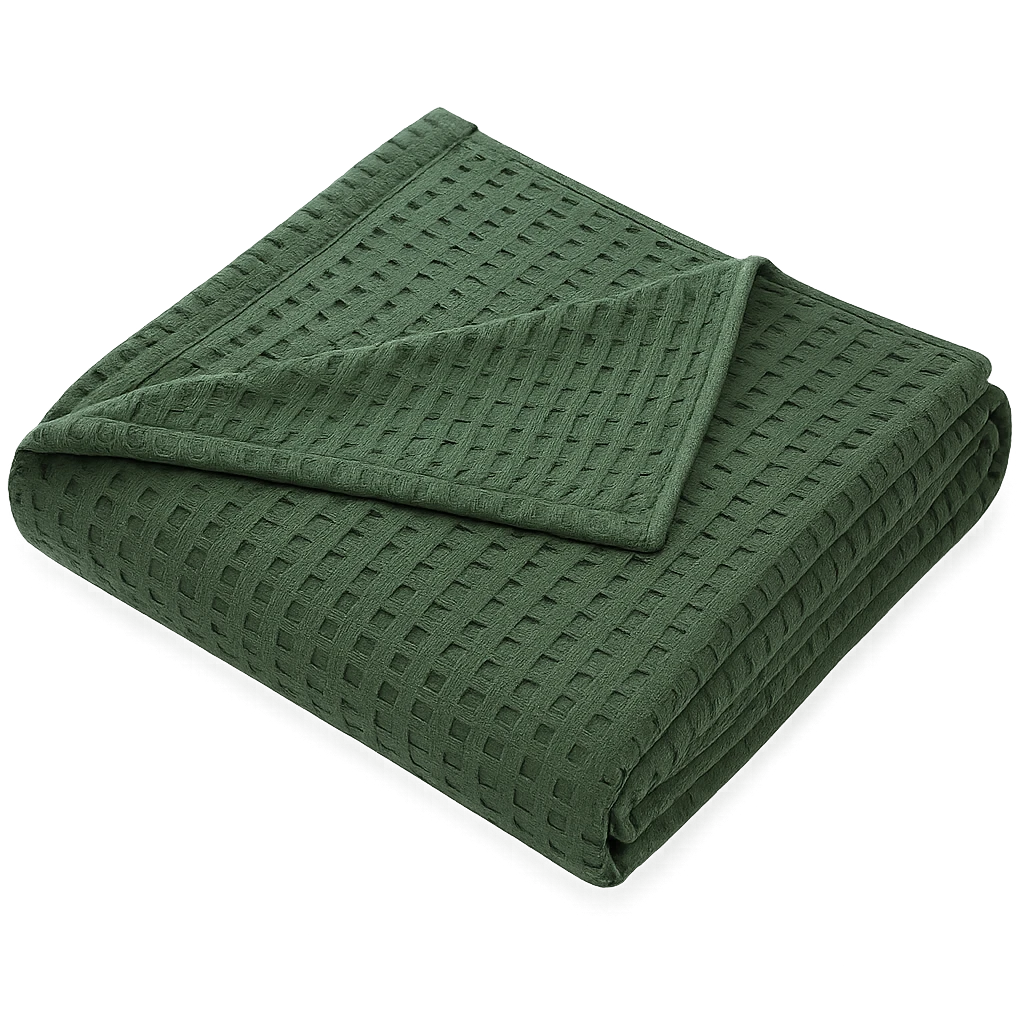 Plaid Vert En Coton Bohème Chic-Déco Bohème