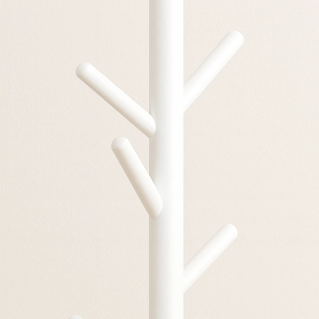 Porte Manteau Blanc sur pied 172x38 cm-Déco Bohème