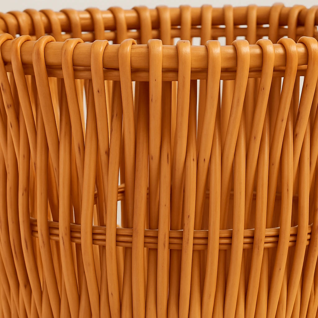 Poubelle En Rotin, Panier Tressé Osier 25x25x28cm-Déco Bohème