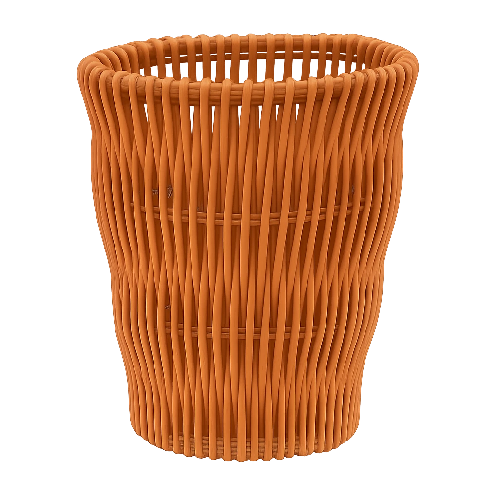 Poubelle En Rotin, Panier Tressé Osier 25x25x28cm-Déco Bohème